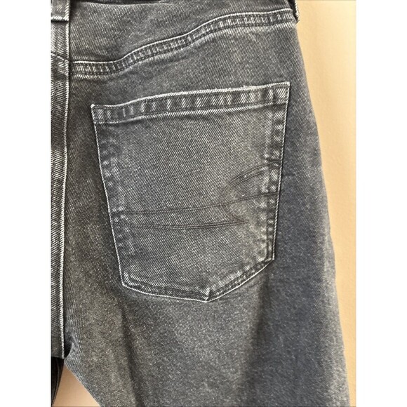 American Eagle Women's 90's Skinny Black Denim Jeans Distressed Size 2R - Picture 7 of 7